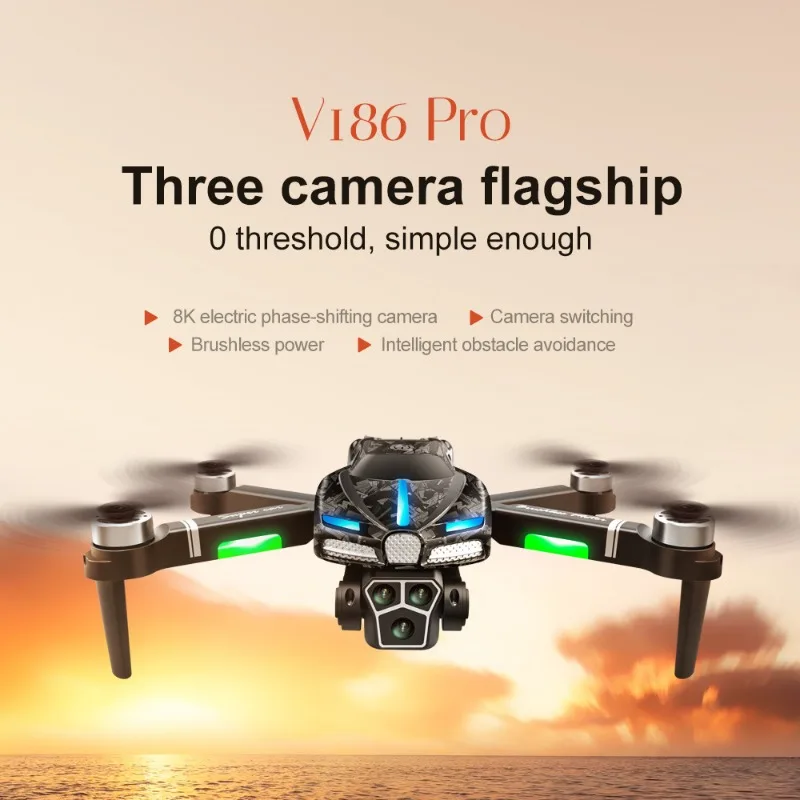 Drone Camera With Gimbal - Nouveau Drone professionnel V186 Pro, moteur