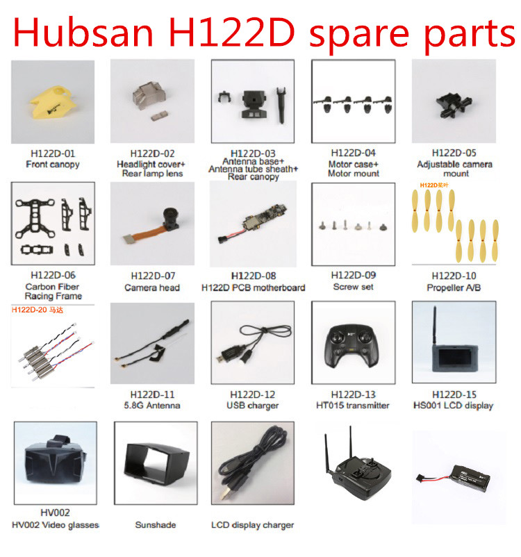 Holy Stone Drone Hs720 - Hubsan-H12OJ Tage RC Drone Quadcopter, Pièces