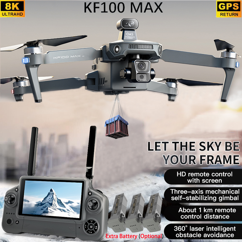 Drone Camera With Gimbal - KF100 MAX GPS Drone 4K caméra