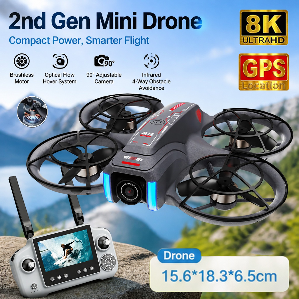 Drone Camera Night Vision - Nouveau Drone GPS Professionnel AE21 avec