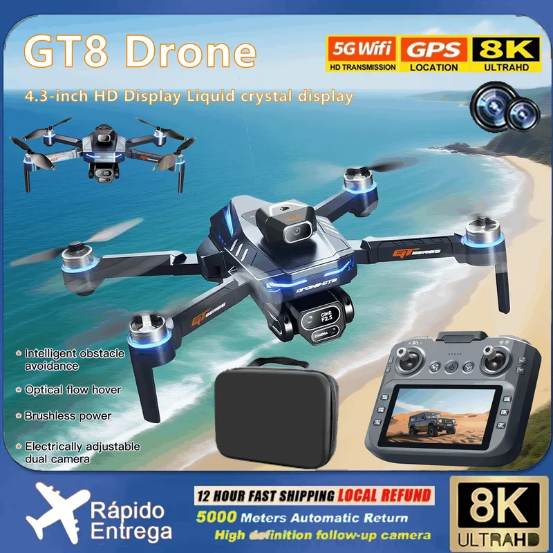 Drone Camera Mount - Mini drone GT8 8K WiFi GPS