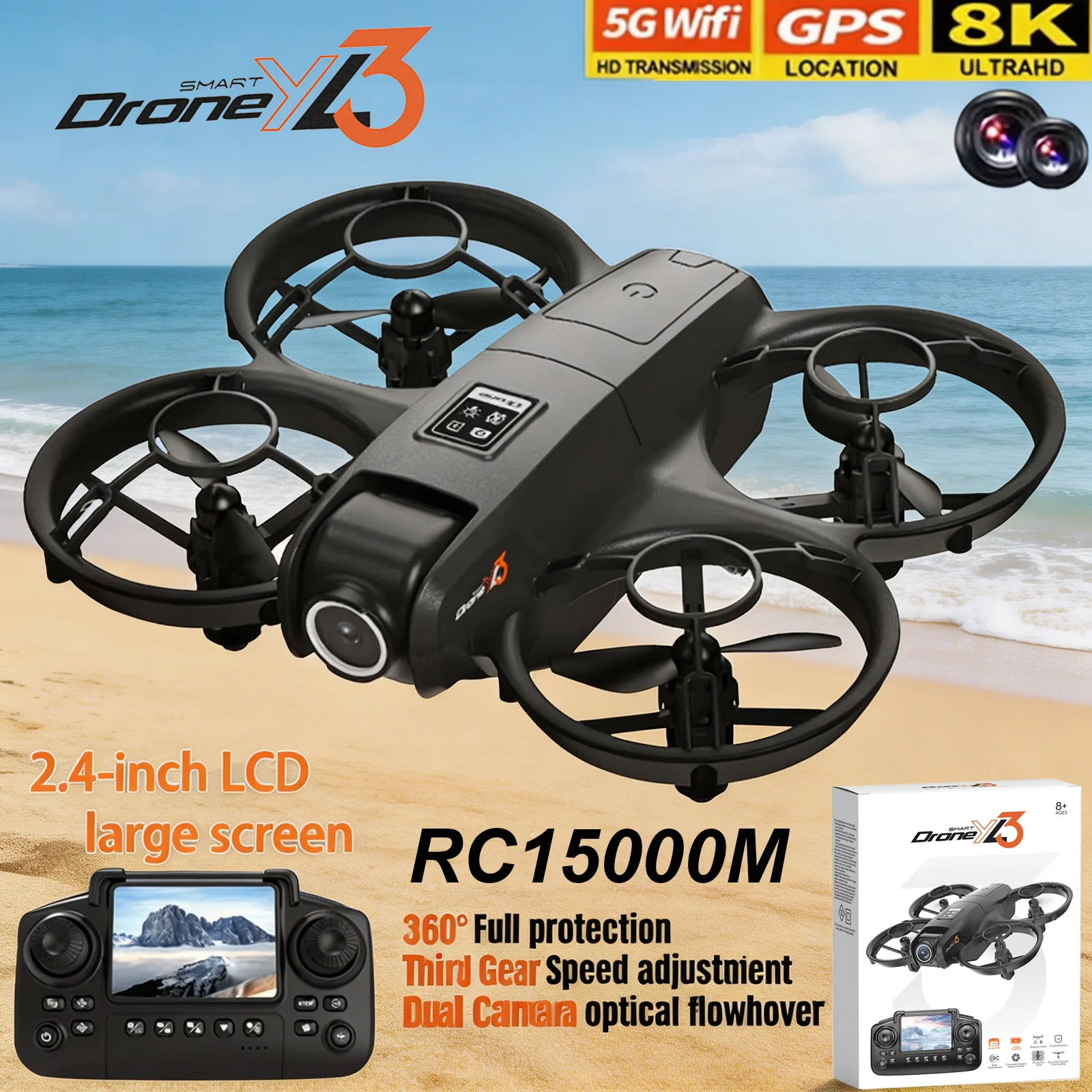 Drone Camera Night Vision - Nouveau Drone RC YL3 8K 1080P