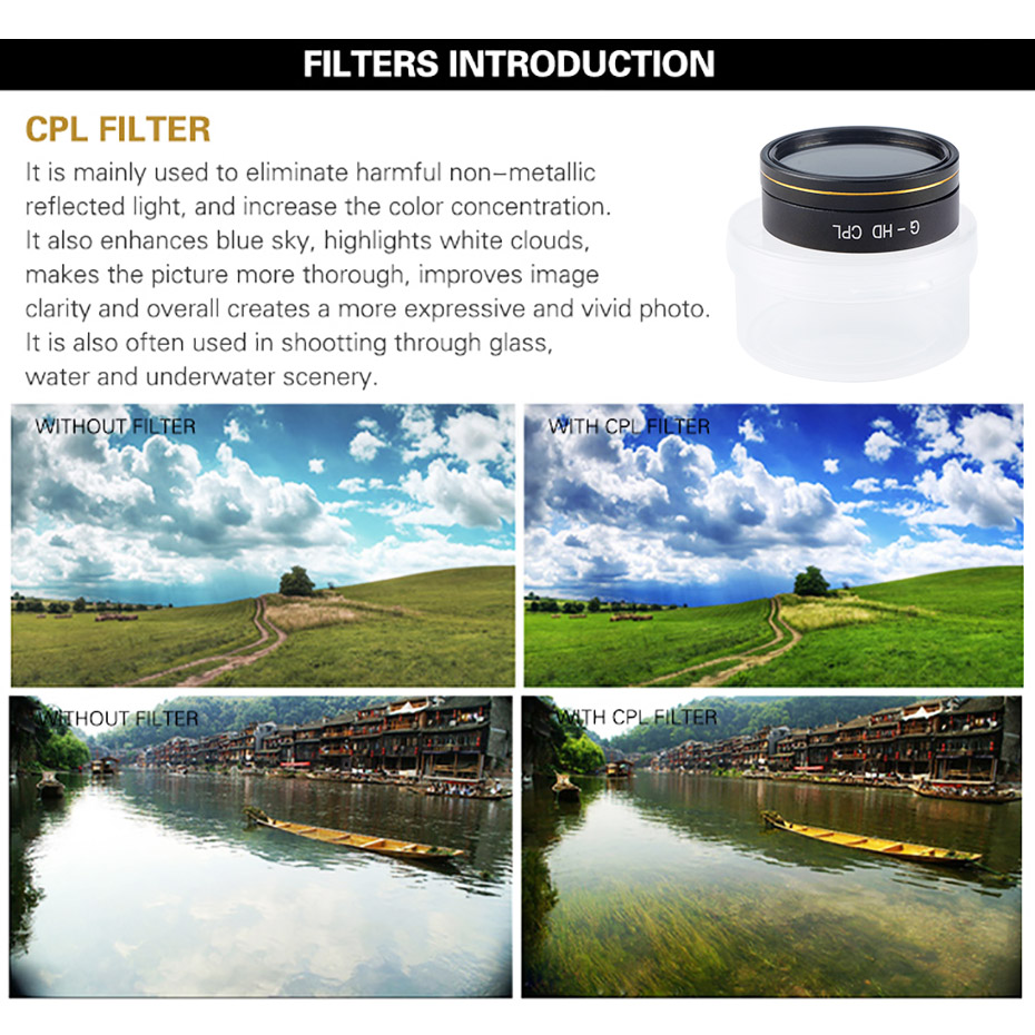 Jeu de filtres UV pour Drone P - Drone Camera Filter avis et prix
