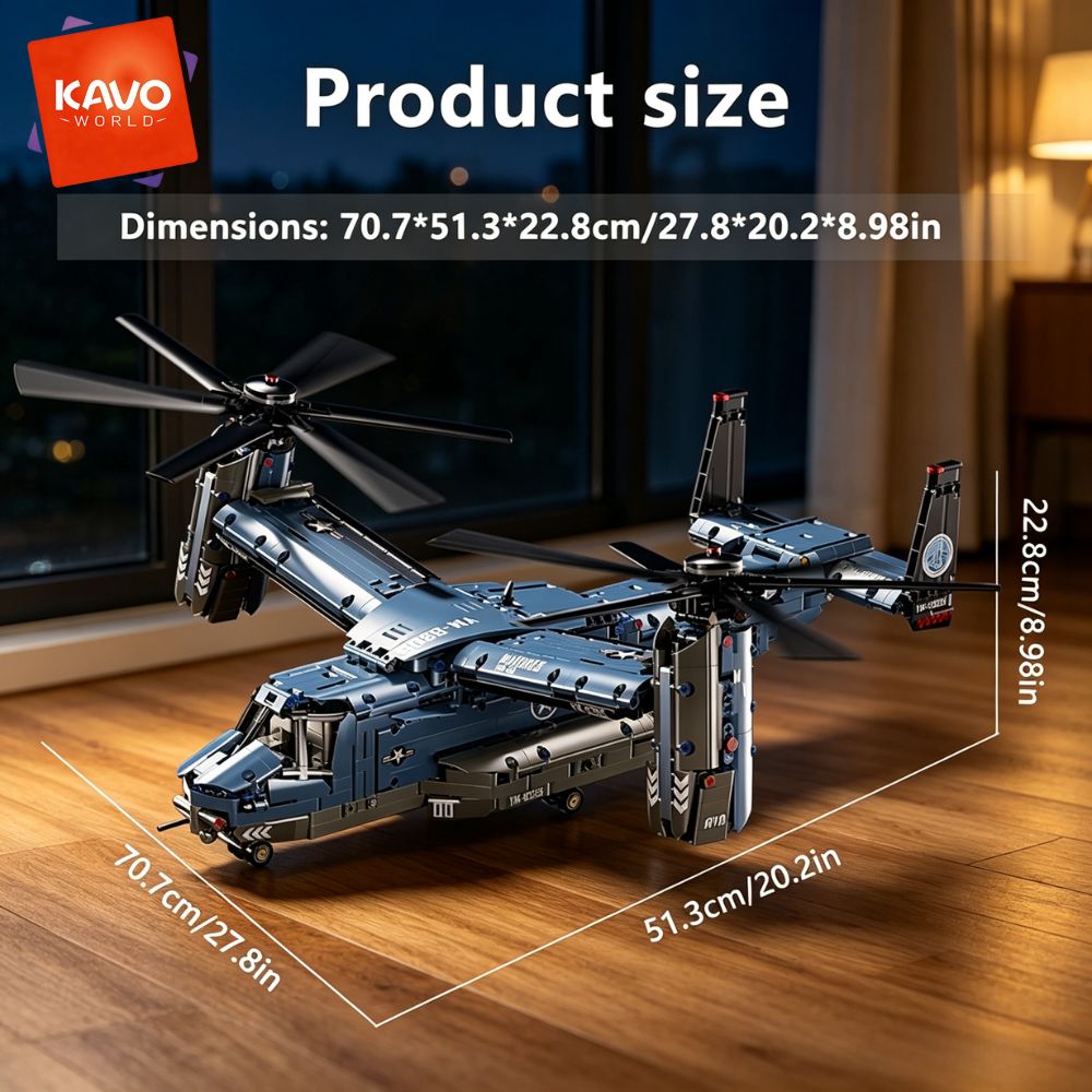 KAVOWORLD 1486PCS V-22 Osprey  - Jjrc Drone X12 avis et prix
